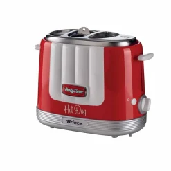 Urządzenie do hot dogów Ariete Party Time, 650 W, metalowe szczypce, czerwone