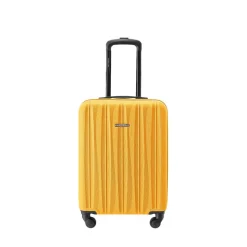 Walizka kabinowa 55 x 38 x 20 cm Puccini Bali, żółta ze żłobieniami