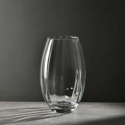 Wazon szklany Krosno Home, 23,5 cm, ryflowany