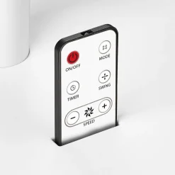Wentylator podłogowy z pilotem, 50 W, biały