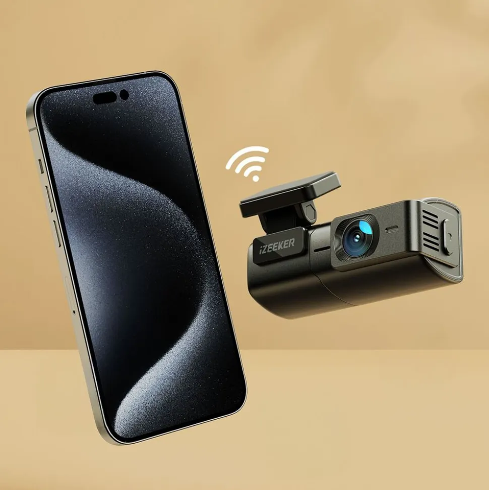 Wideorejestrator Izeeker iD240, 2.5K, 32 GB, Wi-Fi