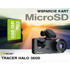 Wideorejestrator Tracer Halo 360D, Full HD, 2 kamery