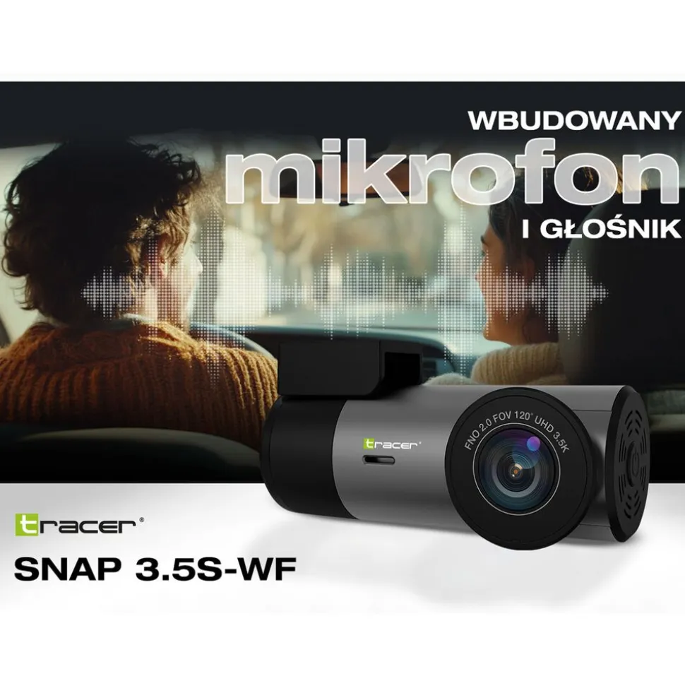 Wideorejestrator Tracer Snap 3.5S-WF, 3,5K, Wi-Fi