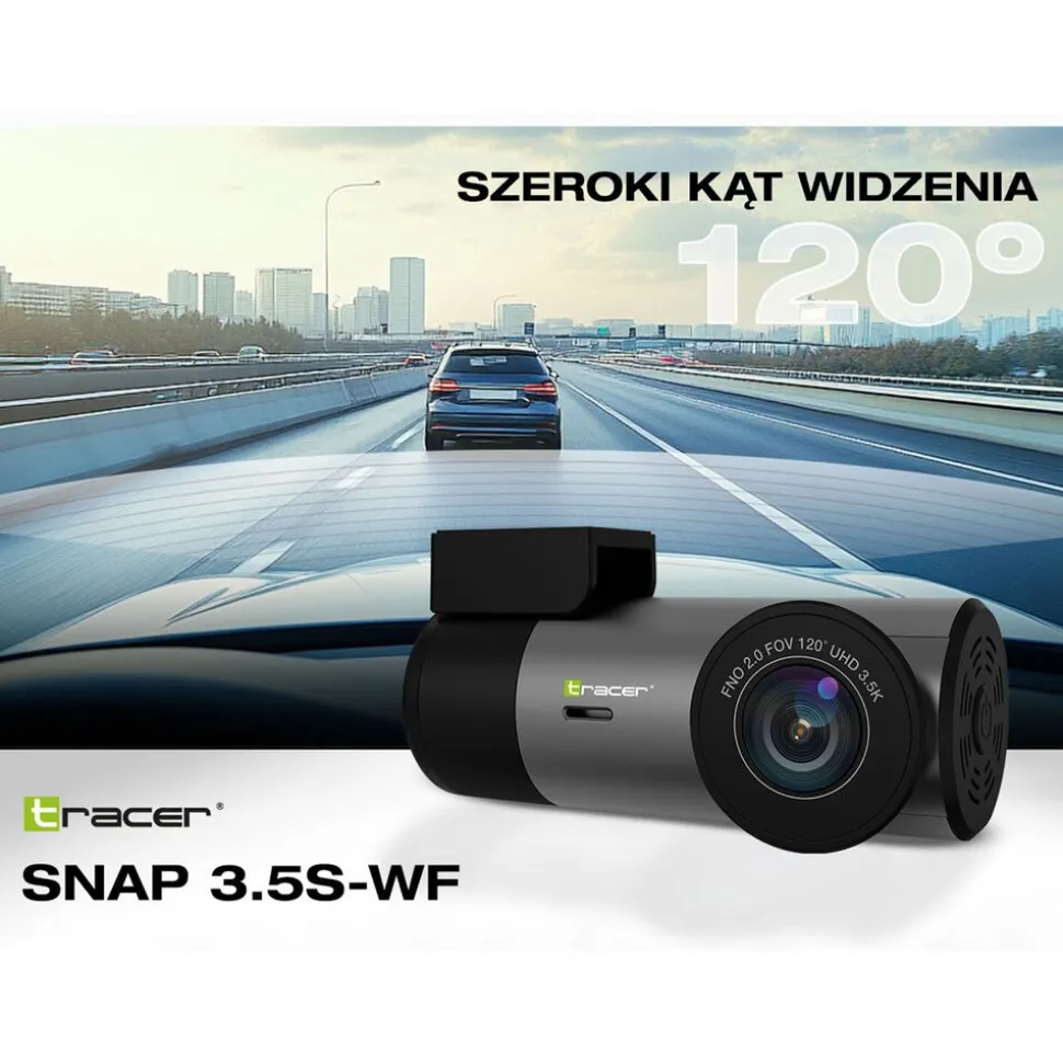 Wideorejestrator Tracer Snap 3.5S-WF, 3,5K, Wi-Fi