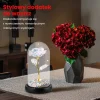 Wieczna róża w szkle Extralink Home, świecąca, biała