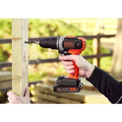 Wiertarka udarowa Black+Decker, z zestawem akcesoriów, 18 V