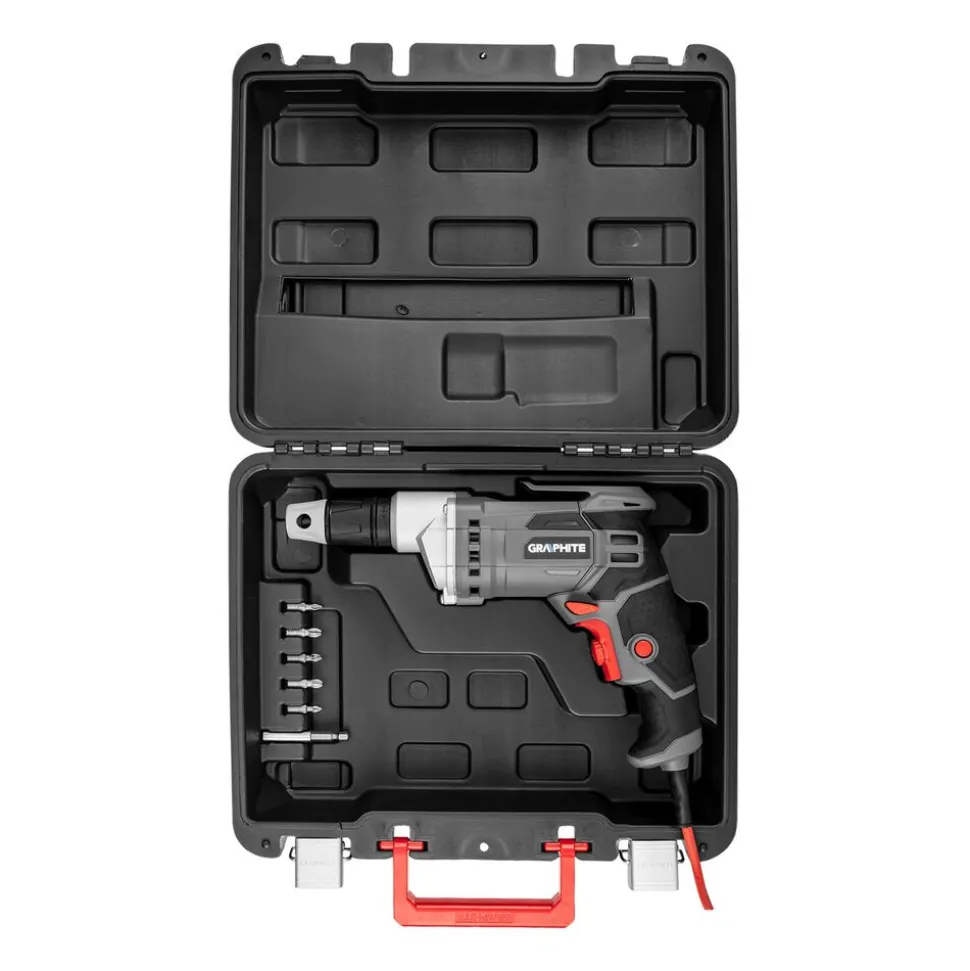 Wiertarko-wkrętarka sieciowa Graphite, 520 W, z walizką