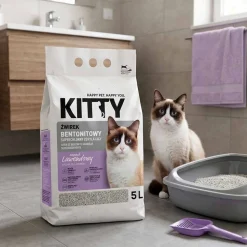 Żwirek bentonitowy dla kota Kitty, 5 l, lawendowy