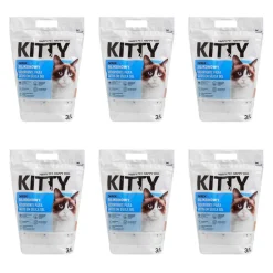 Żwirek dla kota Kitty, silikonowy, biały, 6 x 3,8L