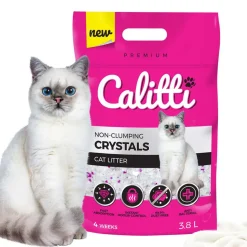 Żwirek silikonowy dla kota Calitti Crystals, 8 x 3,8L