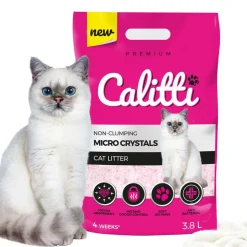 Żwirek silikonowy dla kota Calitti Micro Crystals, 8 x 3,8L