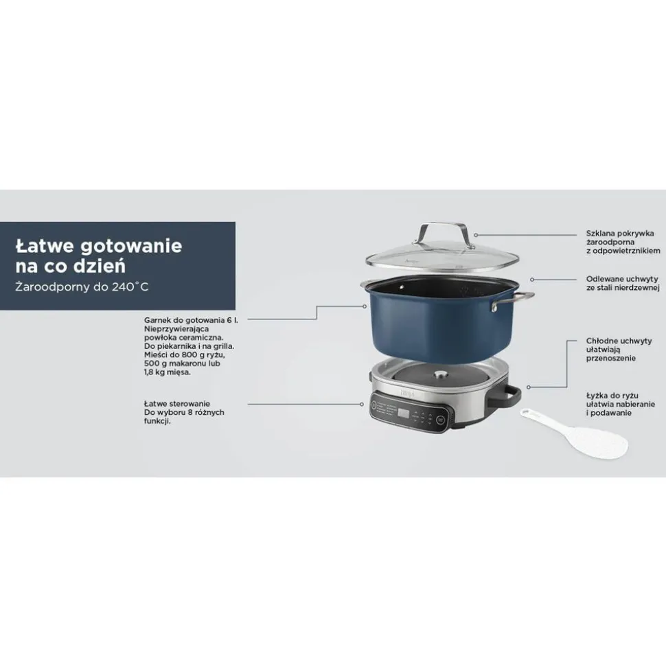 Wolnowar Ninja Foodi PossibleCooker MC1101EU, 6 l, 1000 W