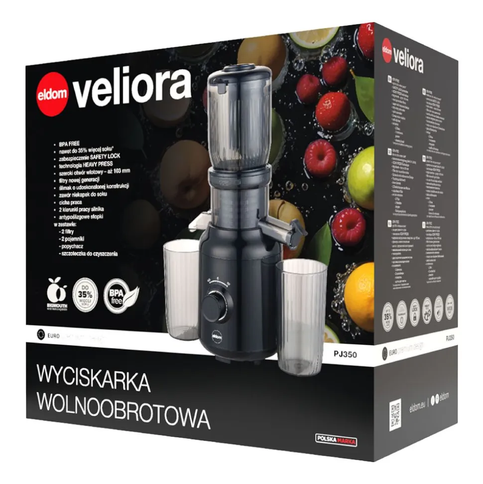 Wyciskarka wolnoobrotowa Eldom PJ350, 250 W