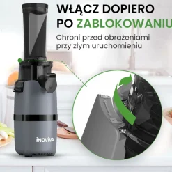 Wyciskarka wolnoobrotowa Inoviva KBMJ-S01-G, 100 W, szara