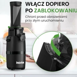 Wyciskarka wolnoobrotowa Inoviva KBMJ-S01-B, 100 W, czarna