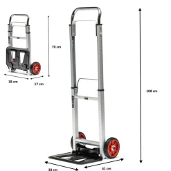 Wózek transportowy NAC 0090, 2-kołowy, do 90 kg, składany