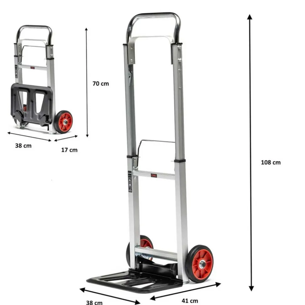 Wózek transportowy NAC 0090, 2-kołowy, do 90 kg, składany