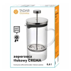 Zaparzacz tłokowy Tadar Crema, 600 ml, szklany