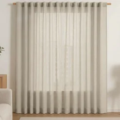 Zasłona na taśmie 140 x 250 cm Restilo Valeta, cappuccino