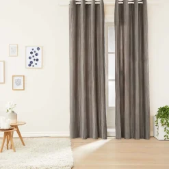 Zasłony aksamitne na przelotkach 135 x 250 cm Smukee Home, 2 szt., szare