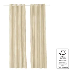 Zasłony aksamitne na przelotkach 135 x 250 cm Smukee Home, 2 szt., beżowe