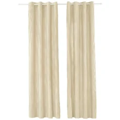 Zasłony aksamitne na przelotkach 135 x 250 cm Smukee Home, 2 szt., beżowe