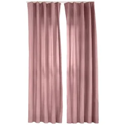 Zasłony aksamitne na taśmie 135 x 250 cm Smukee Home, 2 szt., różowe