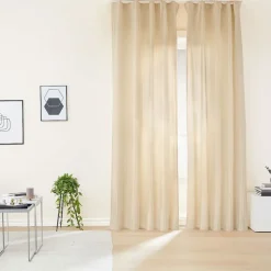 Zasłony aksamitne na taśmie 135 x 250 cm Smukee Home, 2 szt., beżowe