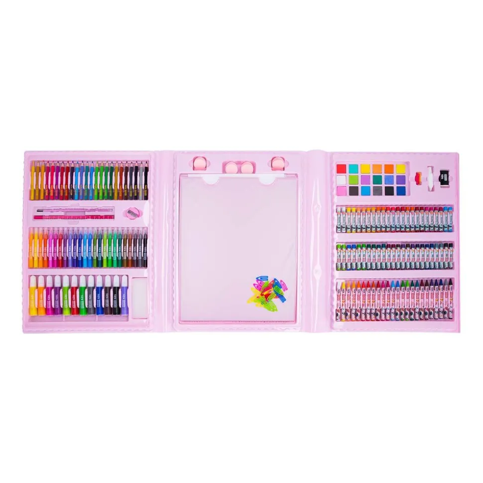 Zestaw artystyczny 208 elementów Spokey Easy Kids Girl, różowy