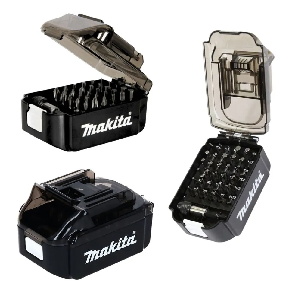 Zestaw bitów Makita E-00016, 31 elementów, z uchwytem