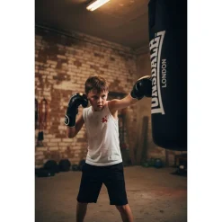 Zestaw bokserski dla dzieci Lonsdale, worek i rękawice, czarny