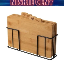Zestaw 4 desek bambusowych Konighoffer Cedar, ze stojakiem
