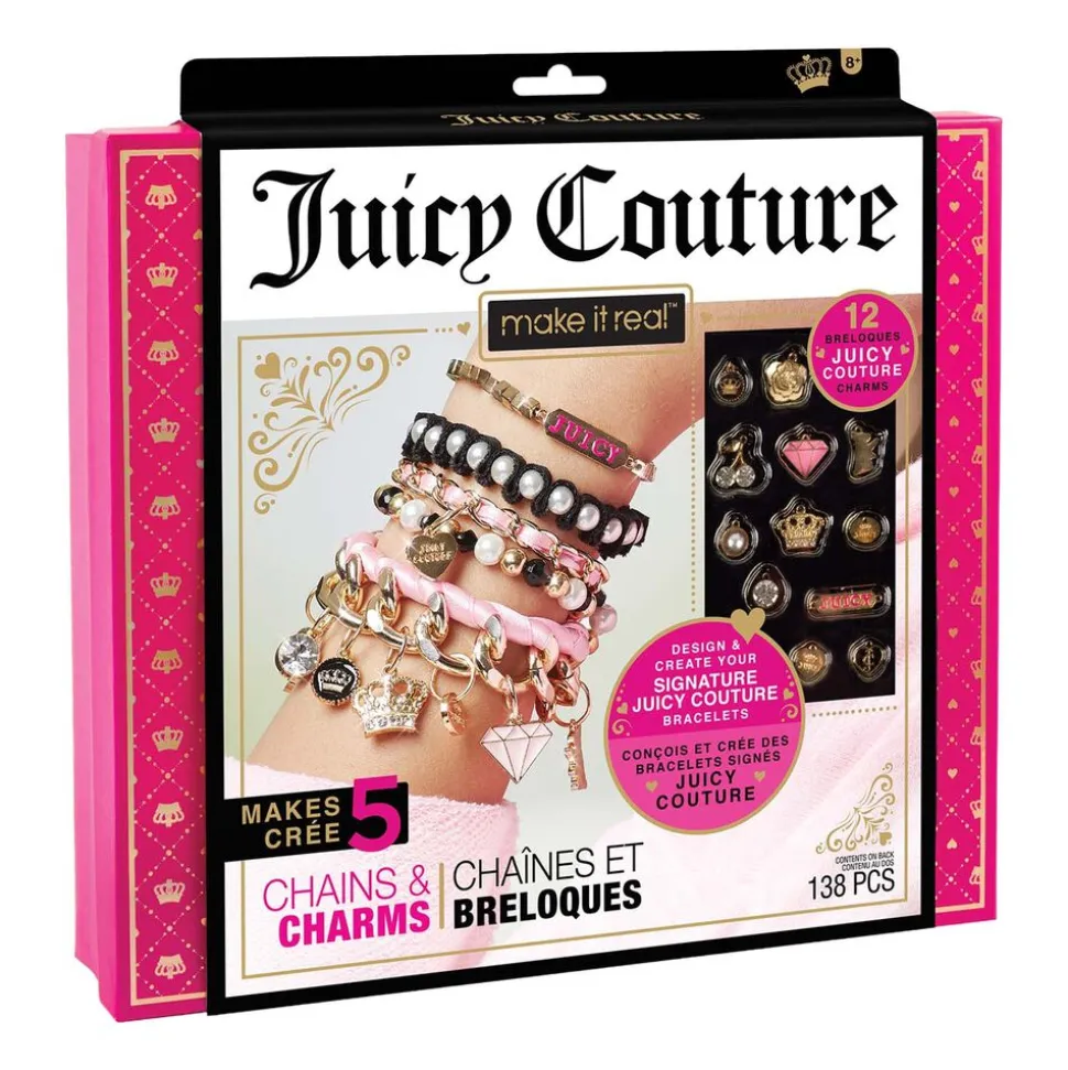 Zestaw do bransoletek Make It Real Juicy Couture Chains & Charms, na 5 bransoletek