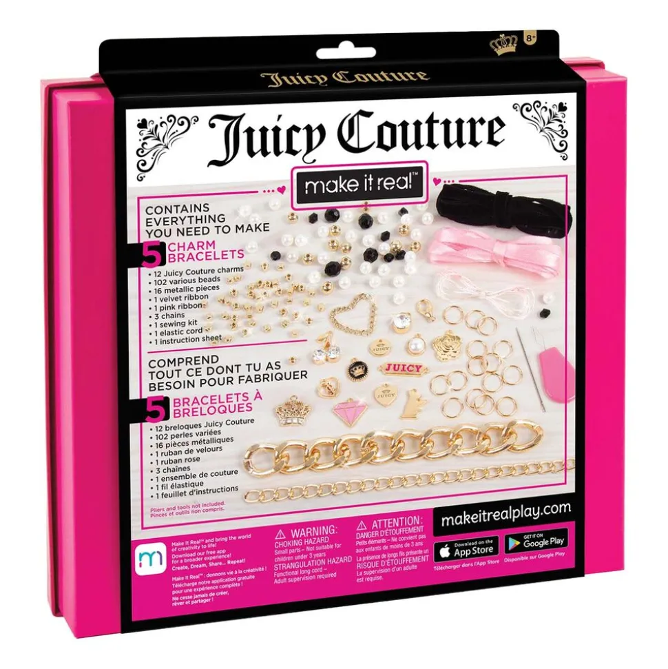 Zestaw do bransoletek Make It Real Juicy Couture Chains & Charms, na 5 bransoletek