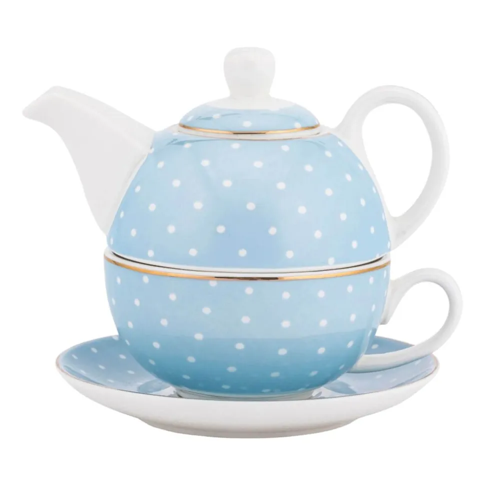 Zestaw do herbaty Altom Design Natalie Blue, w opasce, niebieski