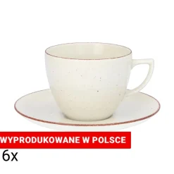 Zestaw do kawy City Pustynny Piasek, 12 elementów, kremowy