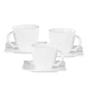 Zestaw do kawy i herbaty CHIARO, dla 6 osób, 12 elementów, porcelanowy