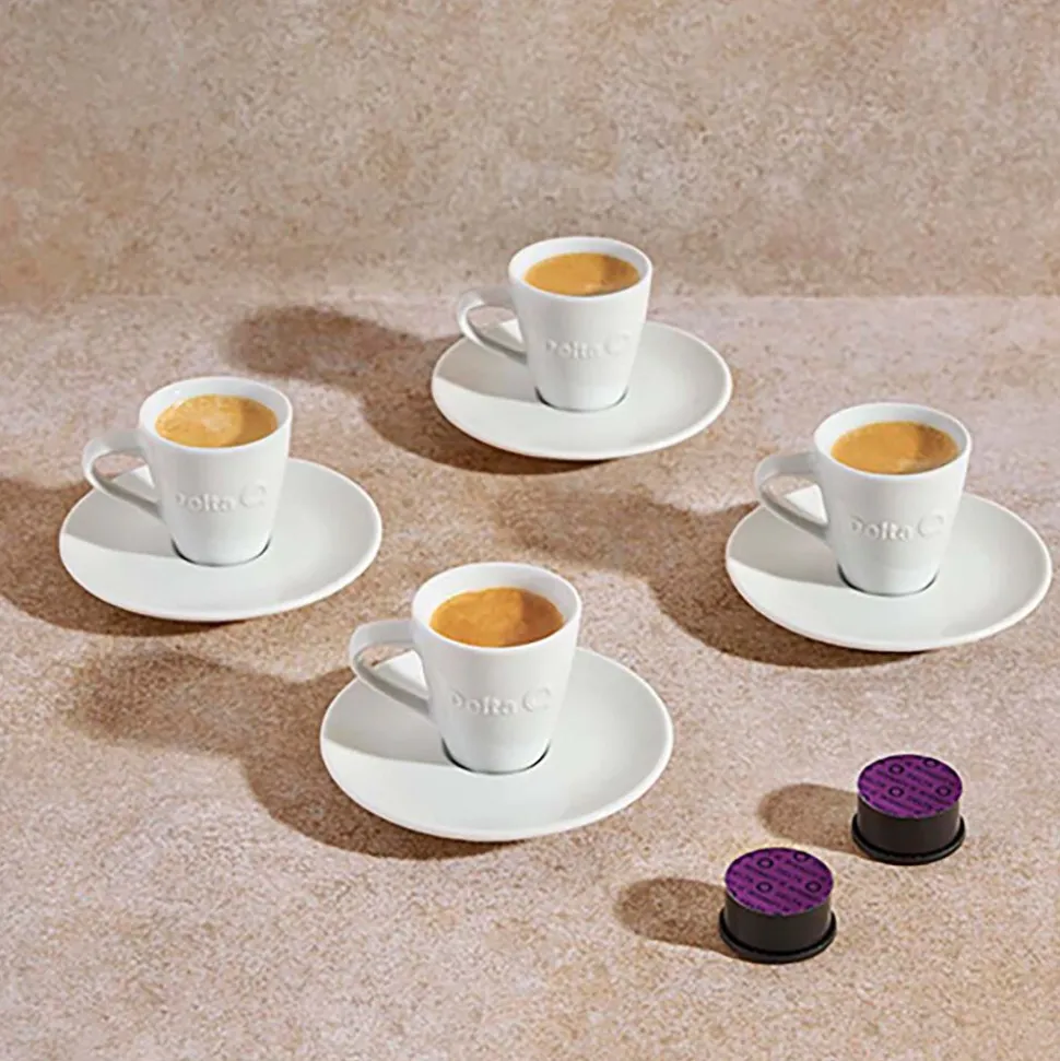 Zestaw do kawy z porcelany Delta Q Qups Espresso Pro, 12 elementów, biały