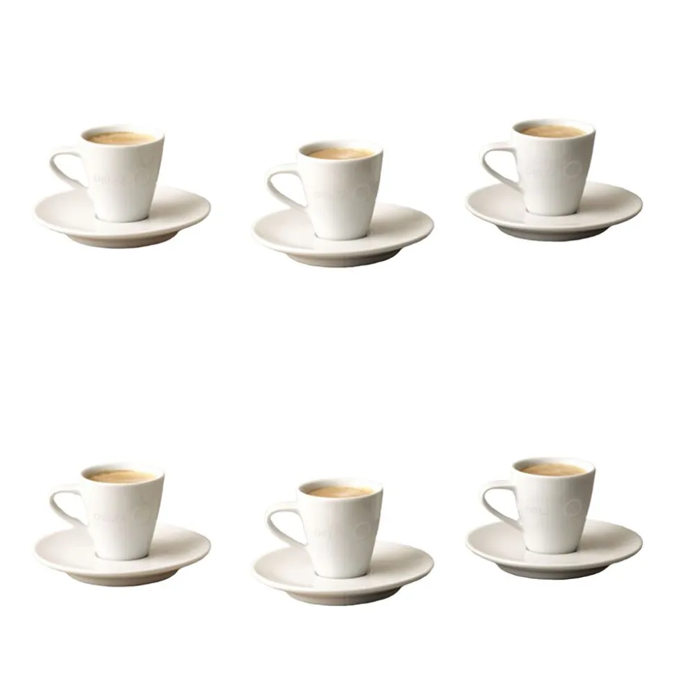 Zestaw do kawy z porcelany Delta Q Qups Espresso Pro, 12 elementów, biały