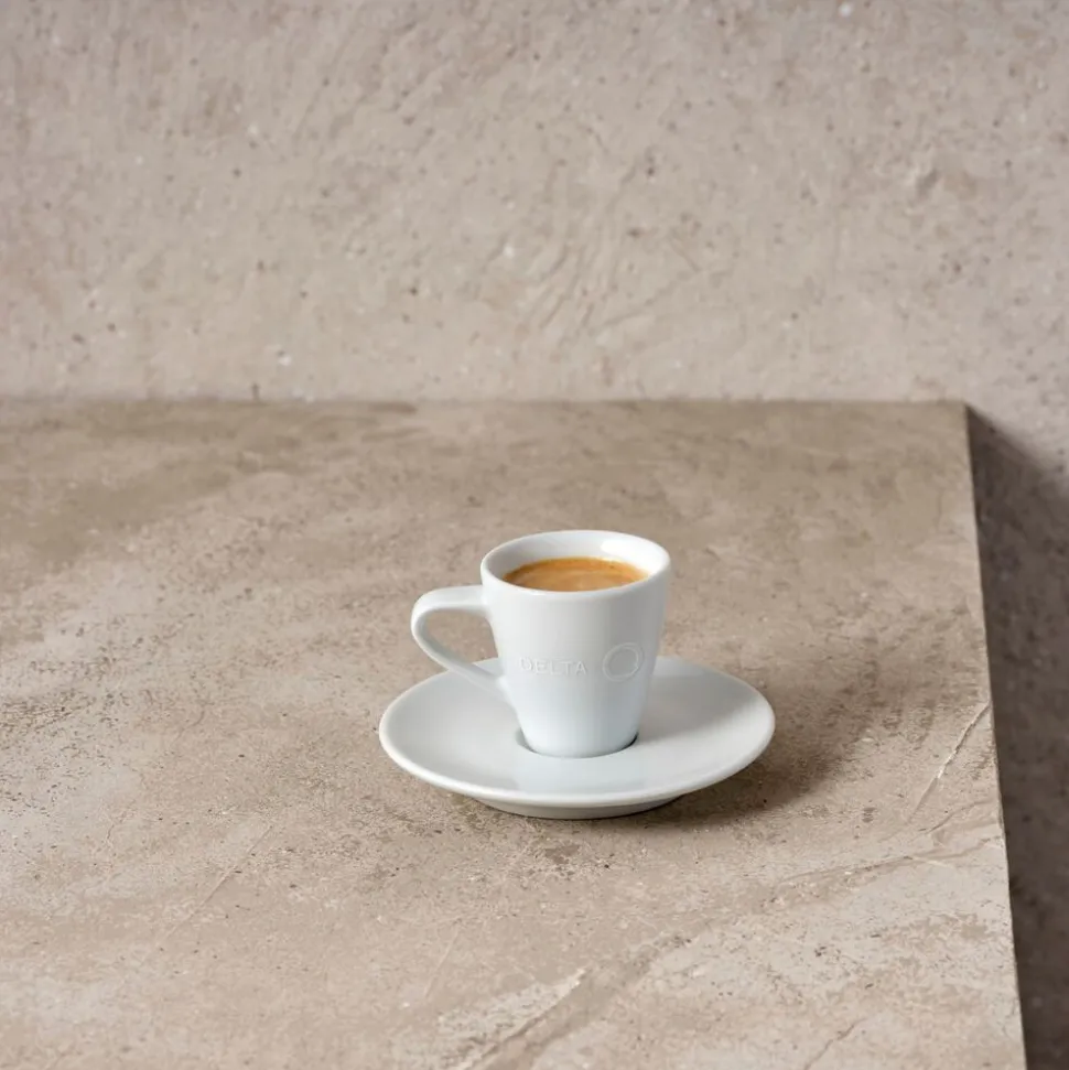 Zestaw do kawy z porcelany Delta Q Qups Espresso Pro, 12 elementów, biały