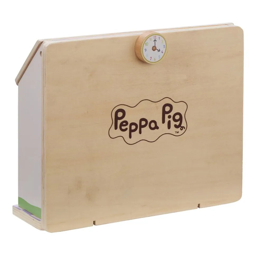 Zestaw drewniana szkoła z figurkami Peppa, podstawka Drop & Play