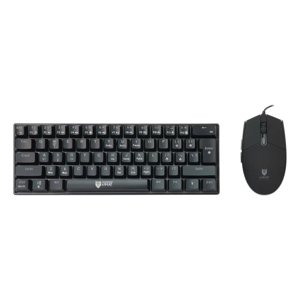 Zestaw gamingowy 2 w 1 Liocat GS 777 C, klawiatura i myszka, czarny