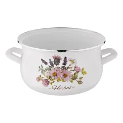 Zestaw garnków emaliowanych Tadar Herbal, 16/18/20/22 cm, z pokrywkami