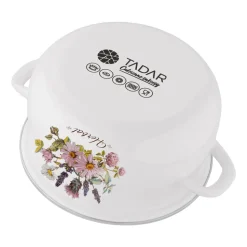 Zestaw garnków emaliowanych Tadar Herbal, 16/18/20/22 cm, z pokrywkami