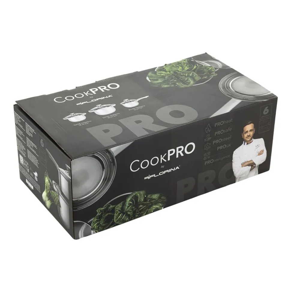 Zestaw garnków Florina Cookpro, 6 elementów, stal nierdzewna