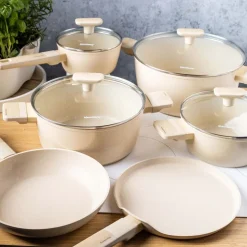 Zestaw garnków i patelni Klausberg, 12 elementów, aluminium z powłoką marmurkową