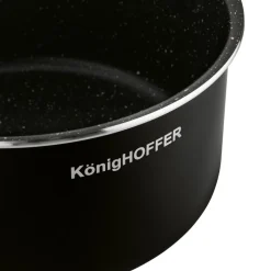 Zestaw garnków Konighoffer Spinel Black, 16/18/20 cm, odpinana rączka, czarne