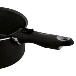 Zestaw garnków Konighoffer Spinel Black, 16/18/20 cm, odpinana rączka, czarne