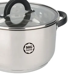 Zestaw garnków MG Home Black, 6 elementów, stal nierdzewna