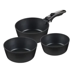 Zestaw garnków MG Home Clever Kitchen, 3 elementy, odpinana rączka, aluminium